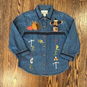 Vintage 90s Halloween Denim Shirt